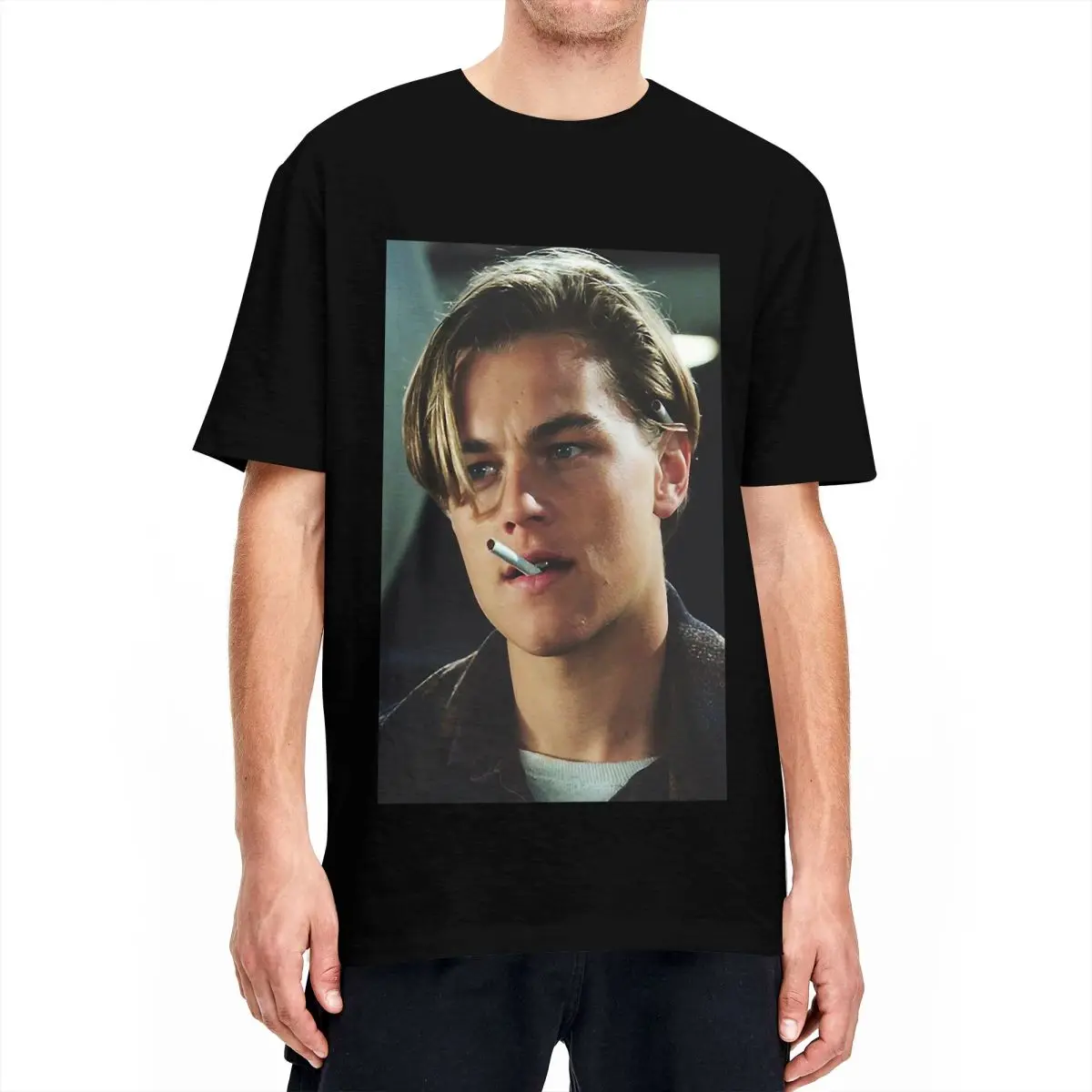 Men L-Leonardo DiCaprioS T Shirts Popular Star Cotton Top Tees Summer Streetwear Short Sleeve T Shirt O-Neck Tee Shirt Big Size