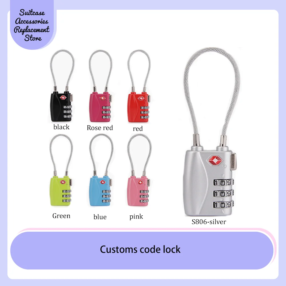 Stylish and firm luggage customs lock padlock Luggage lock pull rod box combination lock multi-color manufacturers spot