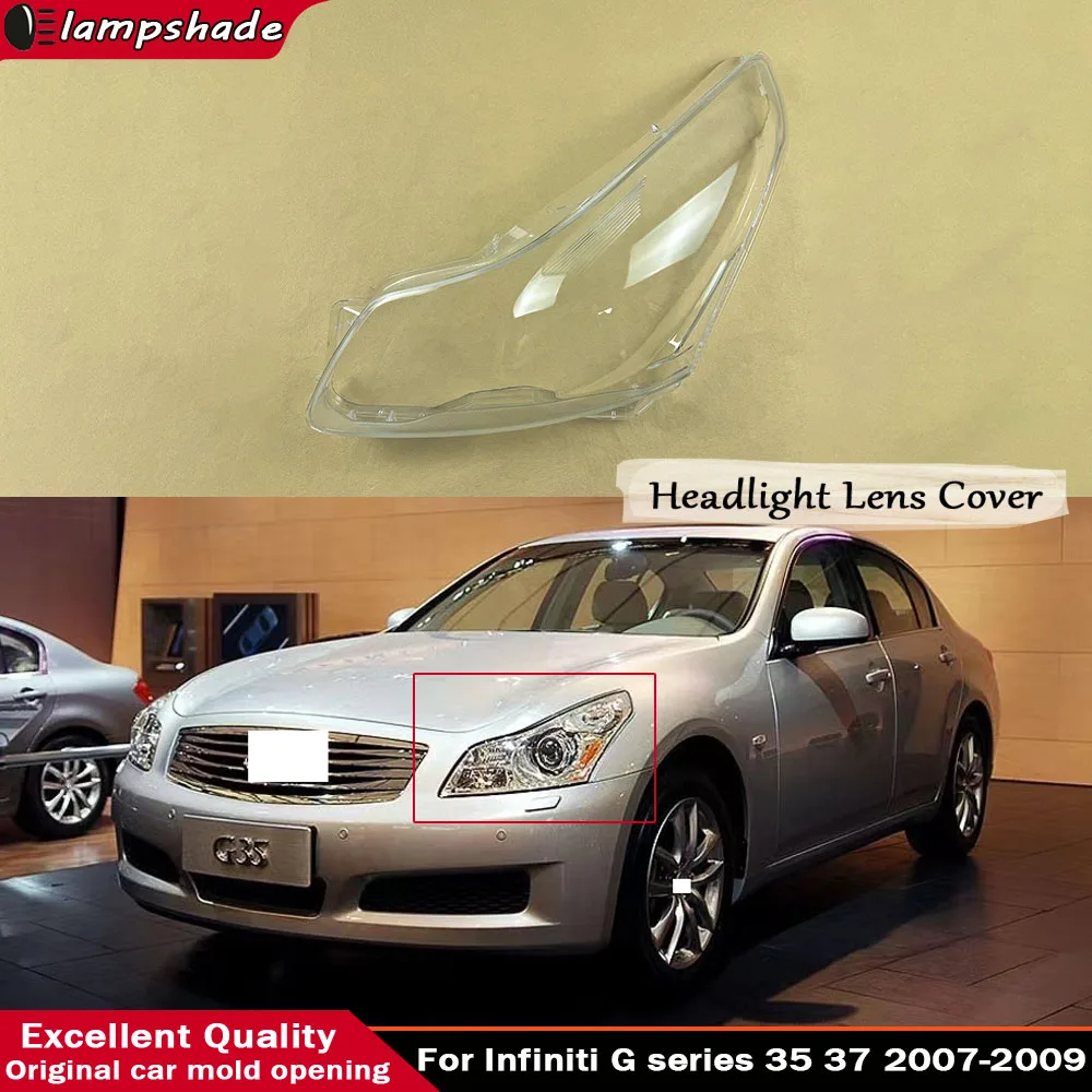 

Transparent Headlamp Shell Plexiglass Replace Original Lampshade For Infiniti G series G35 G37 2007 2008 2009 Headlight Cover