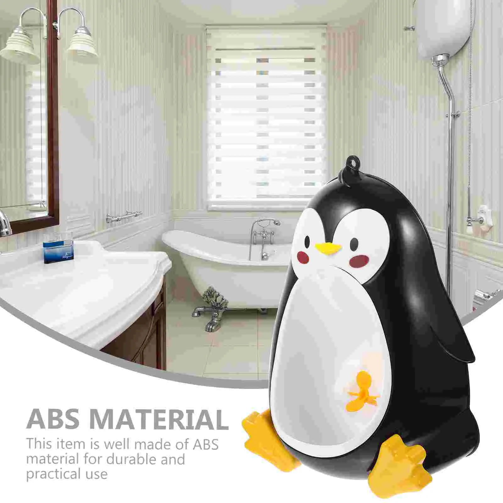 Baby Urinal Potty Training Vertical Wall Mounted Kids Toddler for Boys Black Toddlers Penguin