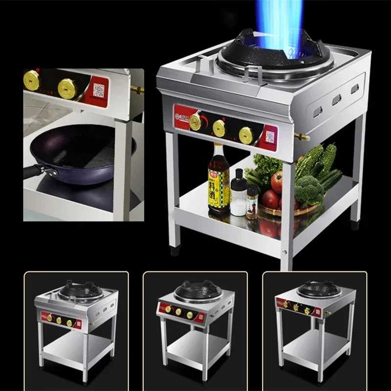 Household Fierce gas Stove Commercial Hotel Restaurant Gas Cooker High Pressure Liquefied Gas Cooktop with Flameout Protection