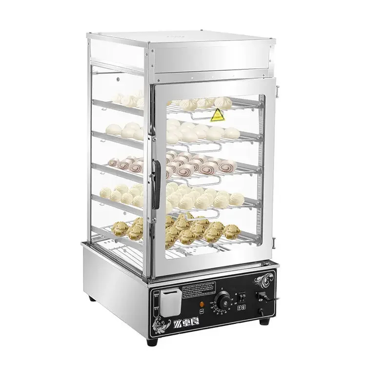 Restaurant 1200W Stainless steel 5 layer food warmer commercial steamer machine bread bun steamer electric food steamers