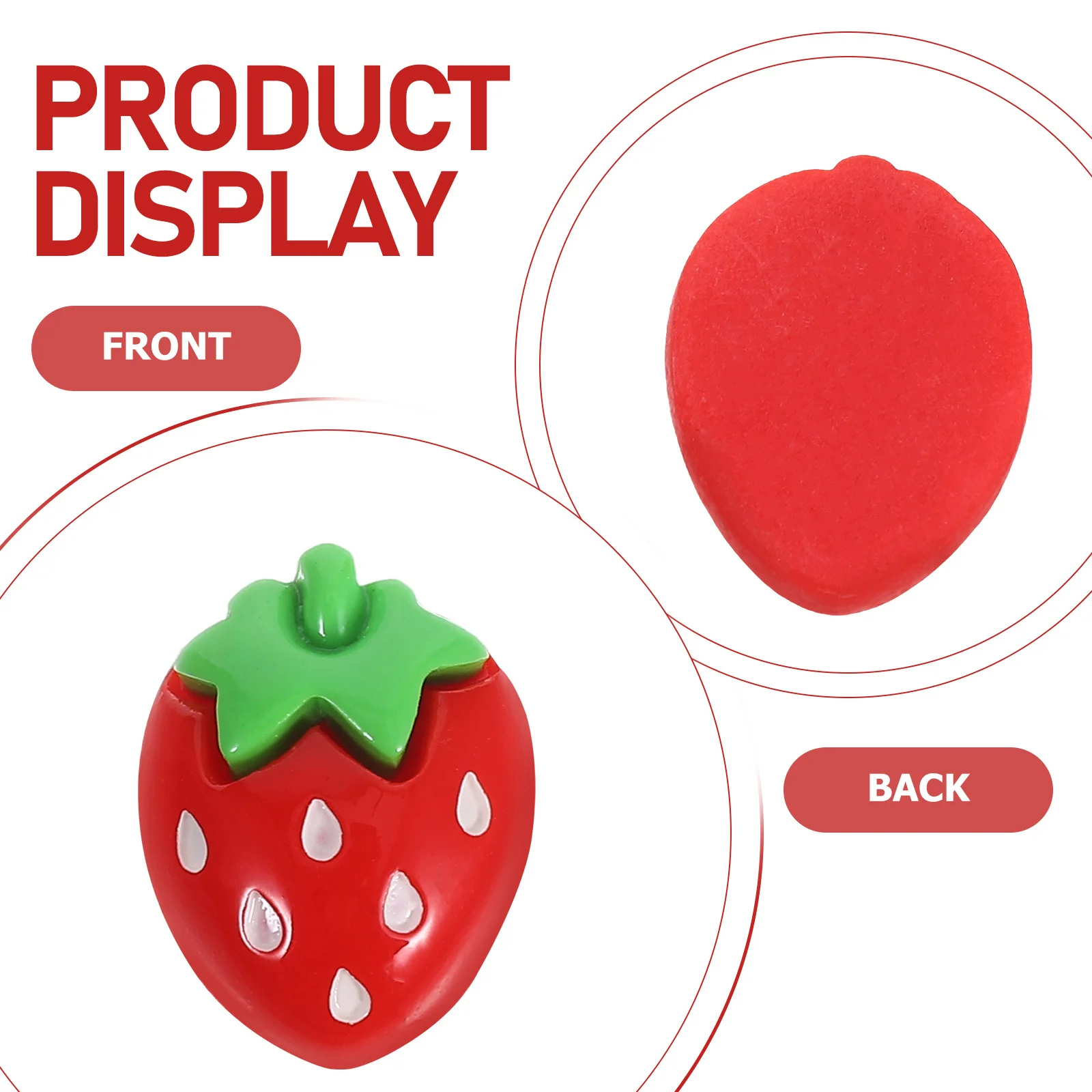 50Pcs Resin Strawberry Pendants Lightweight Durable Easy Carry DIY Creative Space for Jewelry Crafts Mini Resin Fruit