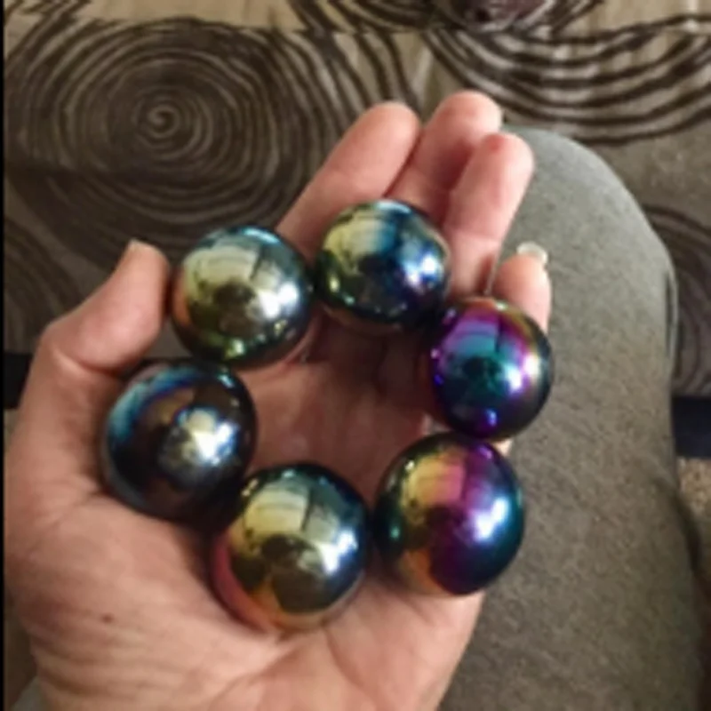 Dia 33mm Sphere Magnet Rainbow Magnetic Balls | Hematite Rattle Snake |Fidget Toys for Anxiety | Large Magnetic Balls