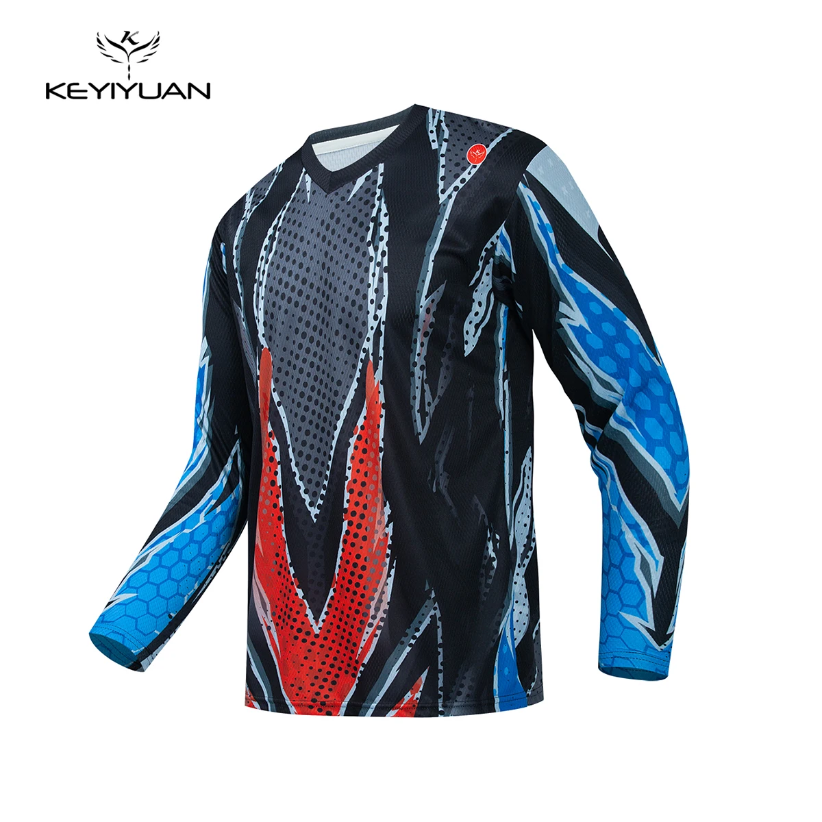 

KEYIYUAN New Moto Bicycle Jersey Long Sleeve Mtb Cycling Wear Motocross T-shirt Mountain Bike Downhill Clothing Maillot Velo