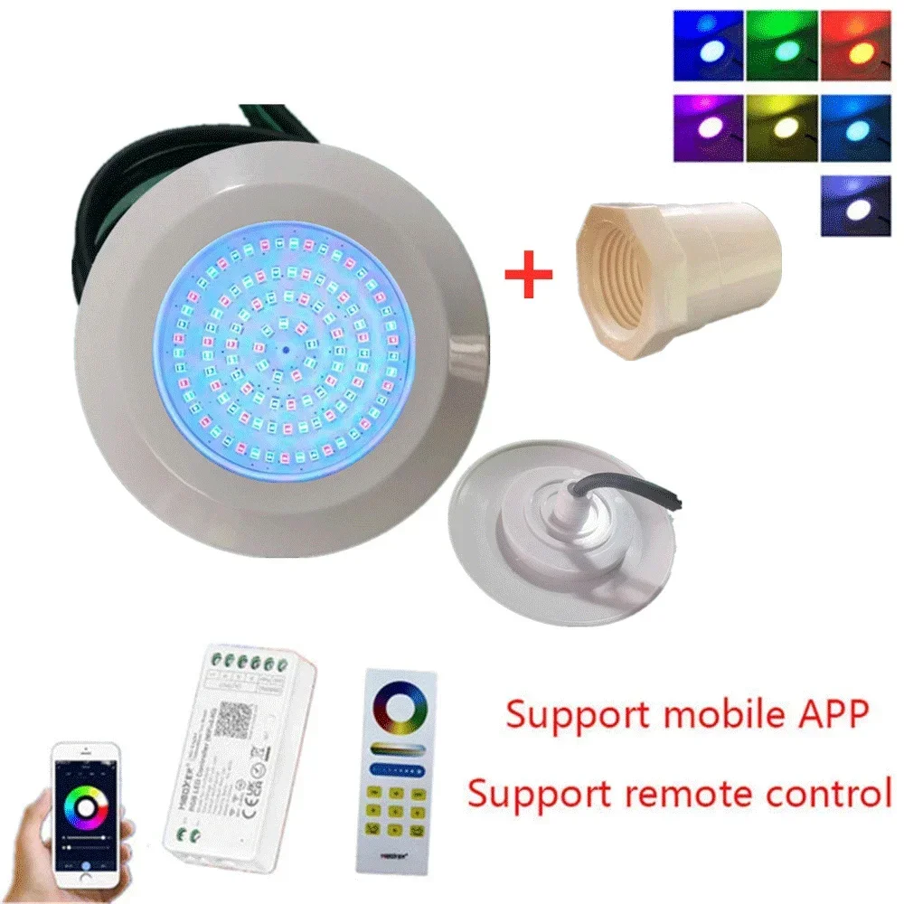 Luz LED RGB para Piscina, Lámpara de noche, aplicación inteligente, luz subacuática para exteriores/interiores, fuente, Luz de paisaje, Piscina, foco