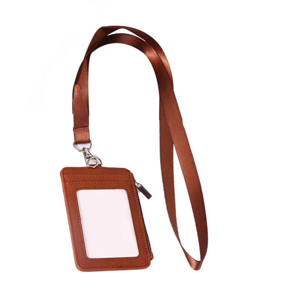 

Card Holders ID Badge Protector Name Tag Lanyard Set Storage Pocket Hanging Rope Secure Travel School Camping Hiking