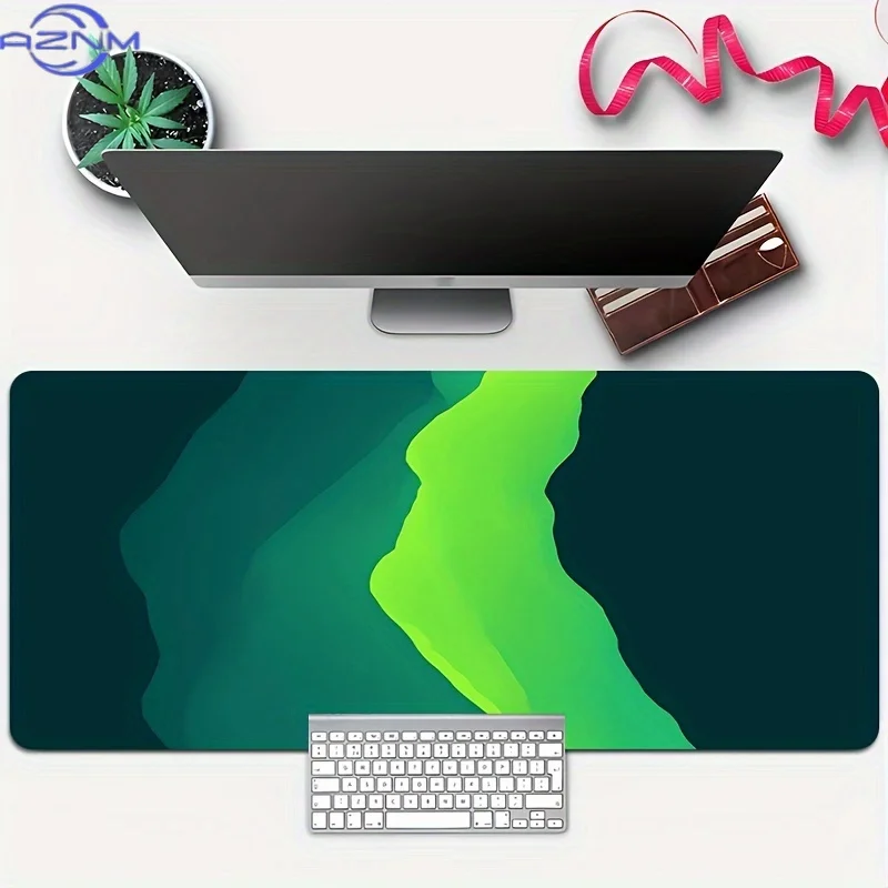 1pc Non-Slip Rubber Mouse Pad, Oblong Gaming Desk Mat with Precision Edge Stitching, Washable High-Definition Printed Creative G