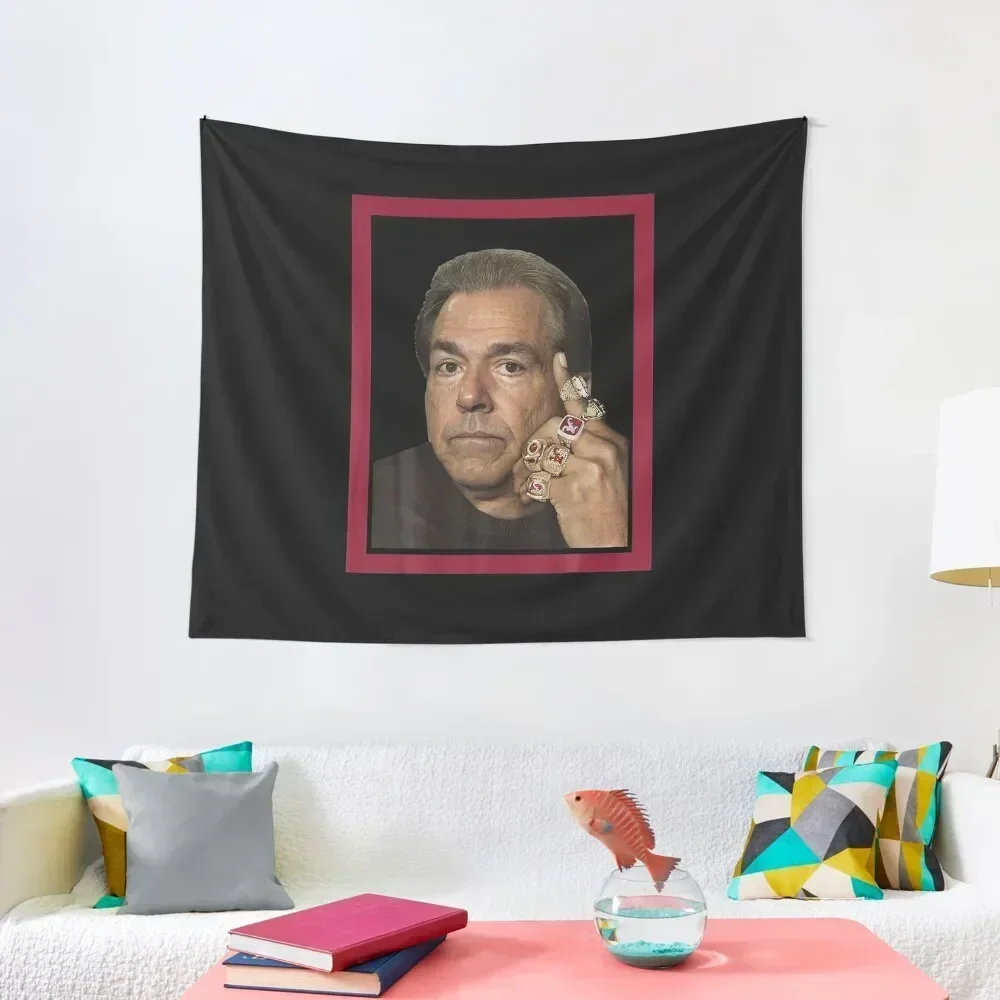 

NICK SABAN COLLEGEE Tapestry Wall Tapestries Home Decor Aesthetic Room Decorating Aesthetic House Decor Tapestry