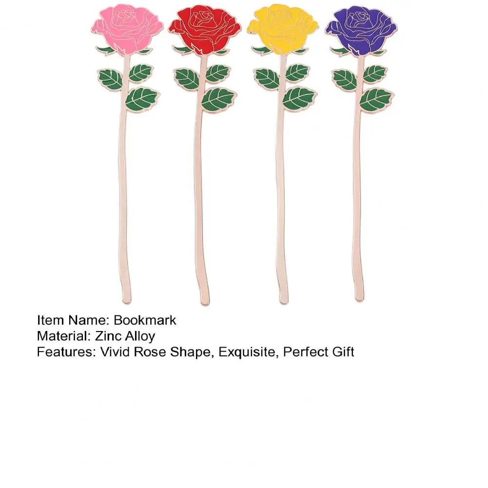 14.4cm Rose Bookmark Metal Book Page Holder Teacher Appreciation Gift For Reading Lovers Valentine's Day Christmas Birthday Gift