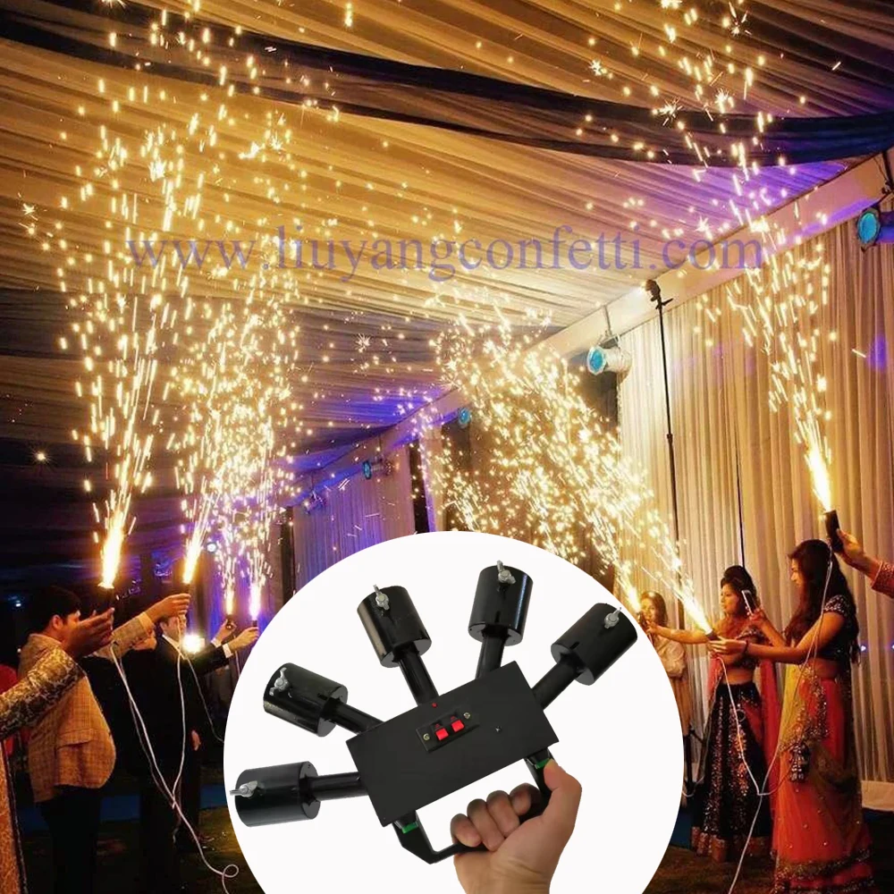 

Wedding Party Indoor Ice Pyrotechnic Cold Sparks Handheld Fountain Machine Stage Spark Shooter Birthday Sparklers Stage Spark