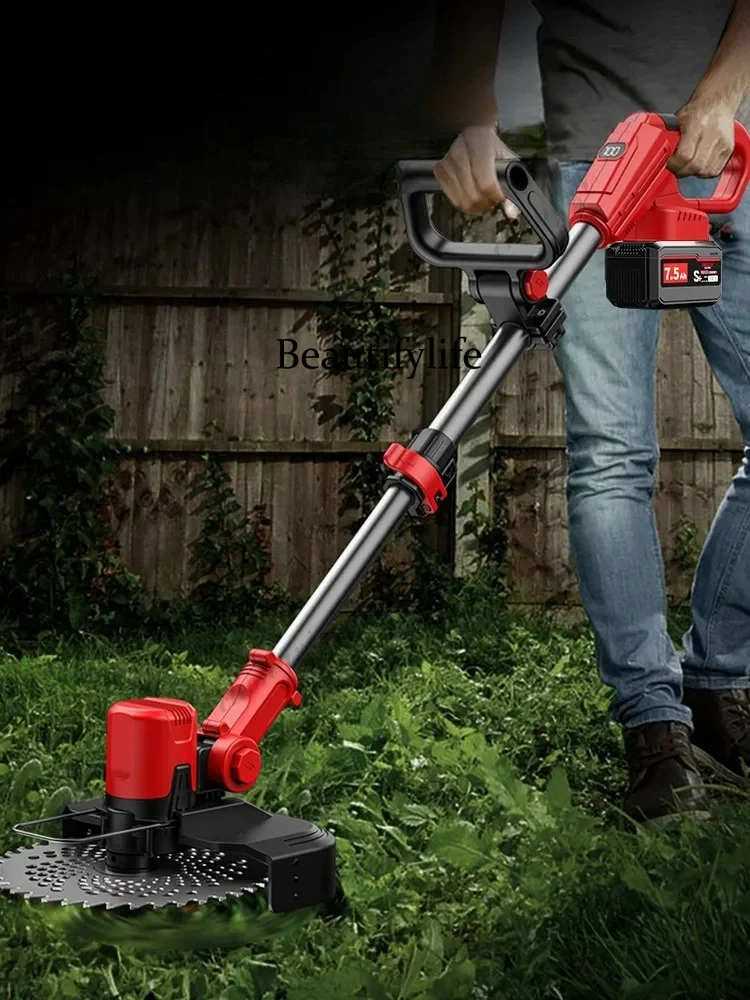 Brushless electric lawnmower, small household lawn mower, lithium battery rechargeable high-power lawn mower