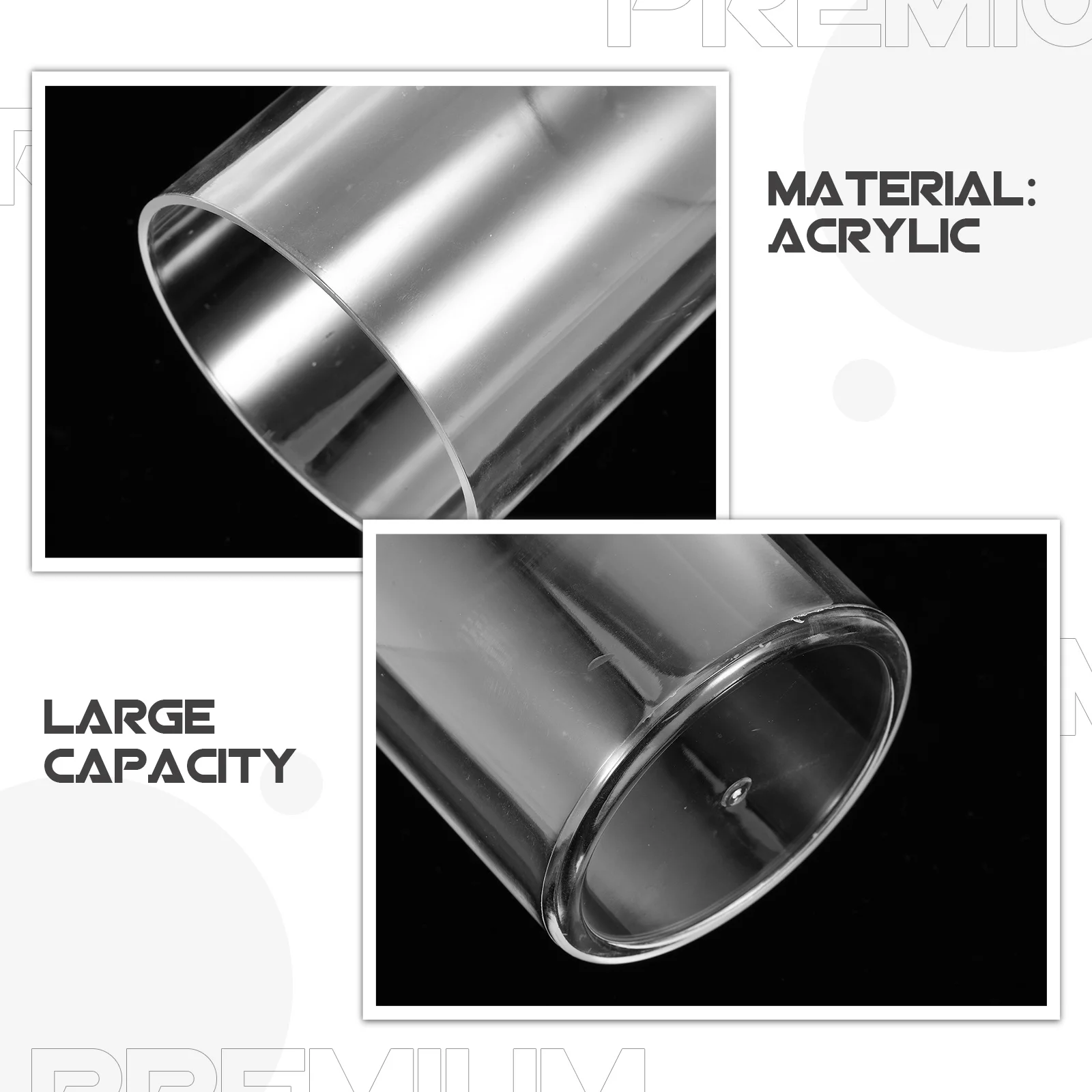 3 Stücke Klar Schreibtisch Stifthalter Acryl Schreibwaren Organizer Box für Bleistifte Marker Buntstifte Make-Up Pinsel Tasse Büro Schule Versorgung