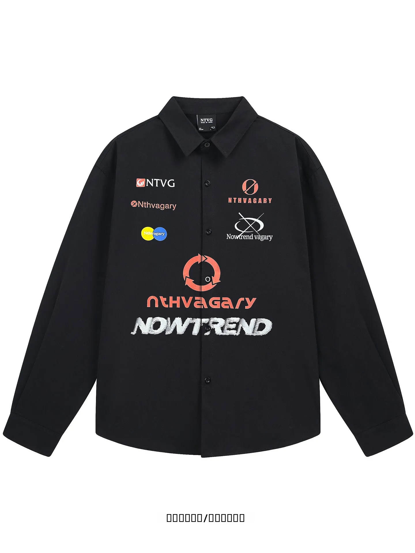 

Loose Long Sleeve Letterman Shirt from High Street Style Commute Friendly Breathable Youthful Fashion for Autumn Winter