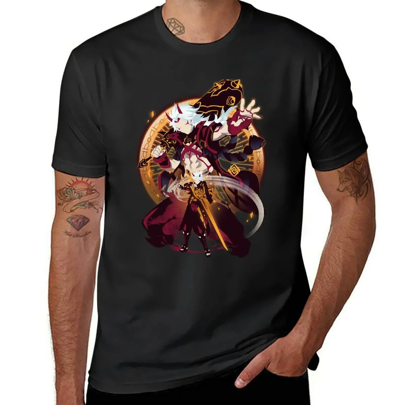 Hanamizaka Heroics Arataki Itto - TShirt T-Shirt cotton graphic tees custom shirt Aesthetic clothing anime men graphic t shirts