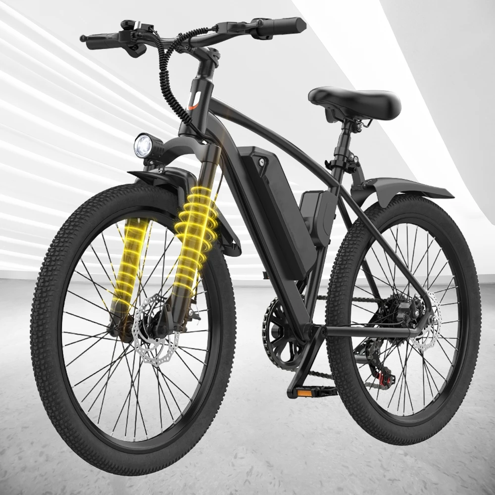 

625W Peak Motor 26" Electric Motorcycles Mountain E Bike For Adults, 19.5Mph 32Miles 36V 10.4AH Adults Electric Bicycle Ebike