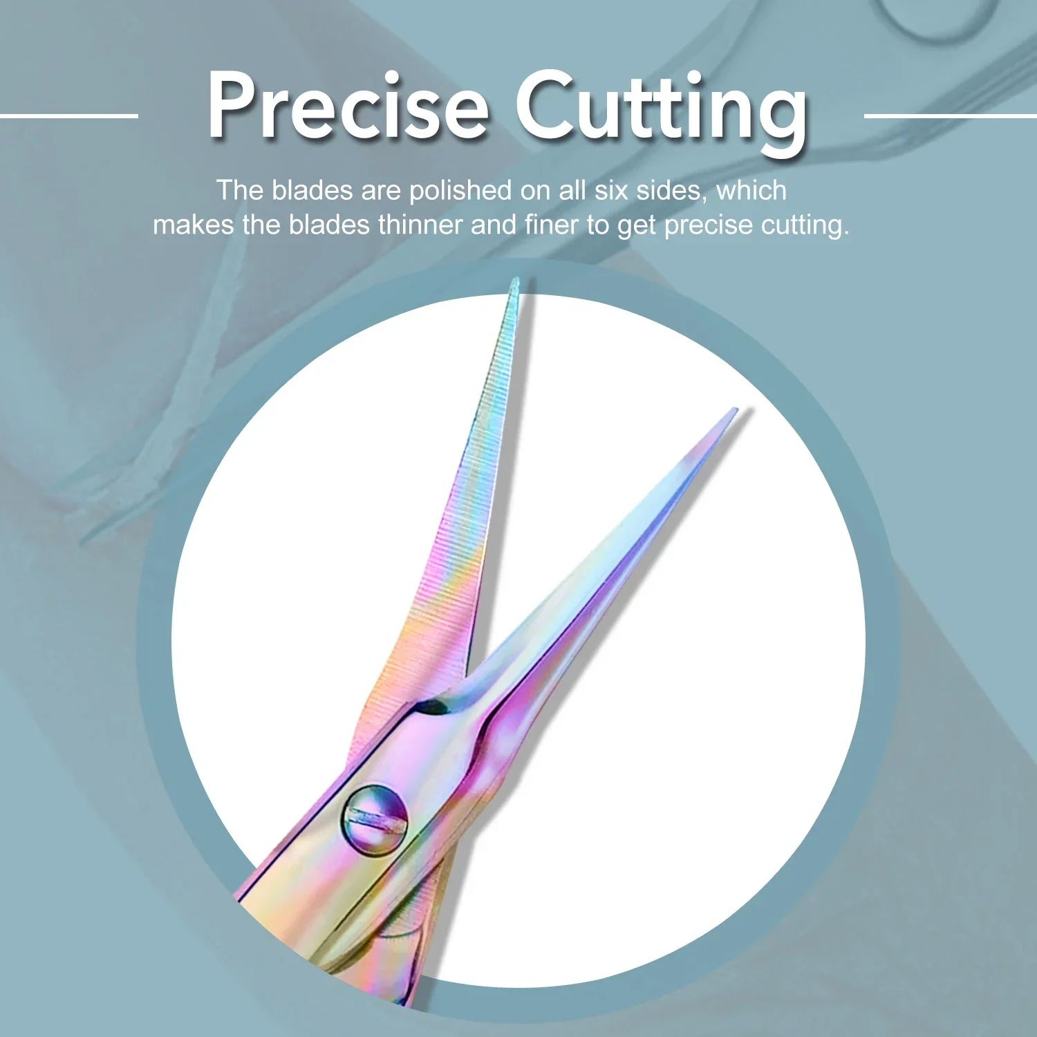 Multi-Purpose Nail Cuticle 1Pcs Scissors Eyebrows/Eyelashes Mustache Cuticle Extra Fine Curved- Professional Manicure Scissors image 3