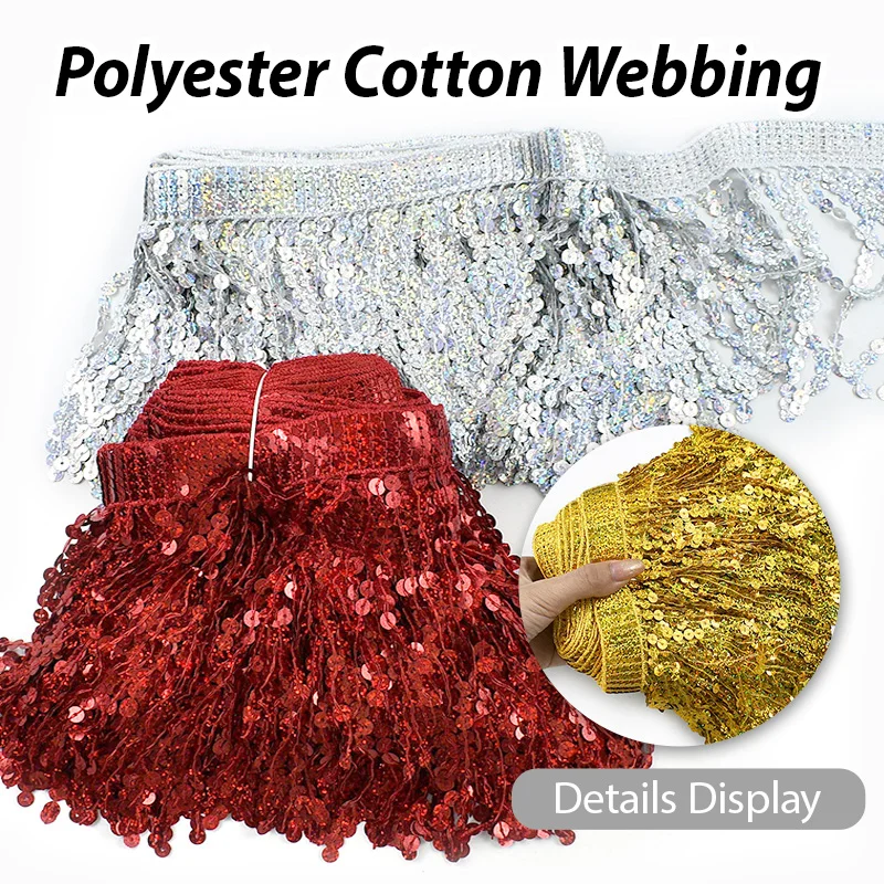 

4/5/9M Meetee 16cm Tassel Fringes Lace Trim Clothes Dress Decorative Trimmings Stitching Curtains Fringe DIY Sewing Accessories