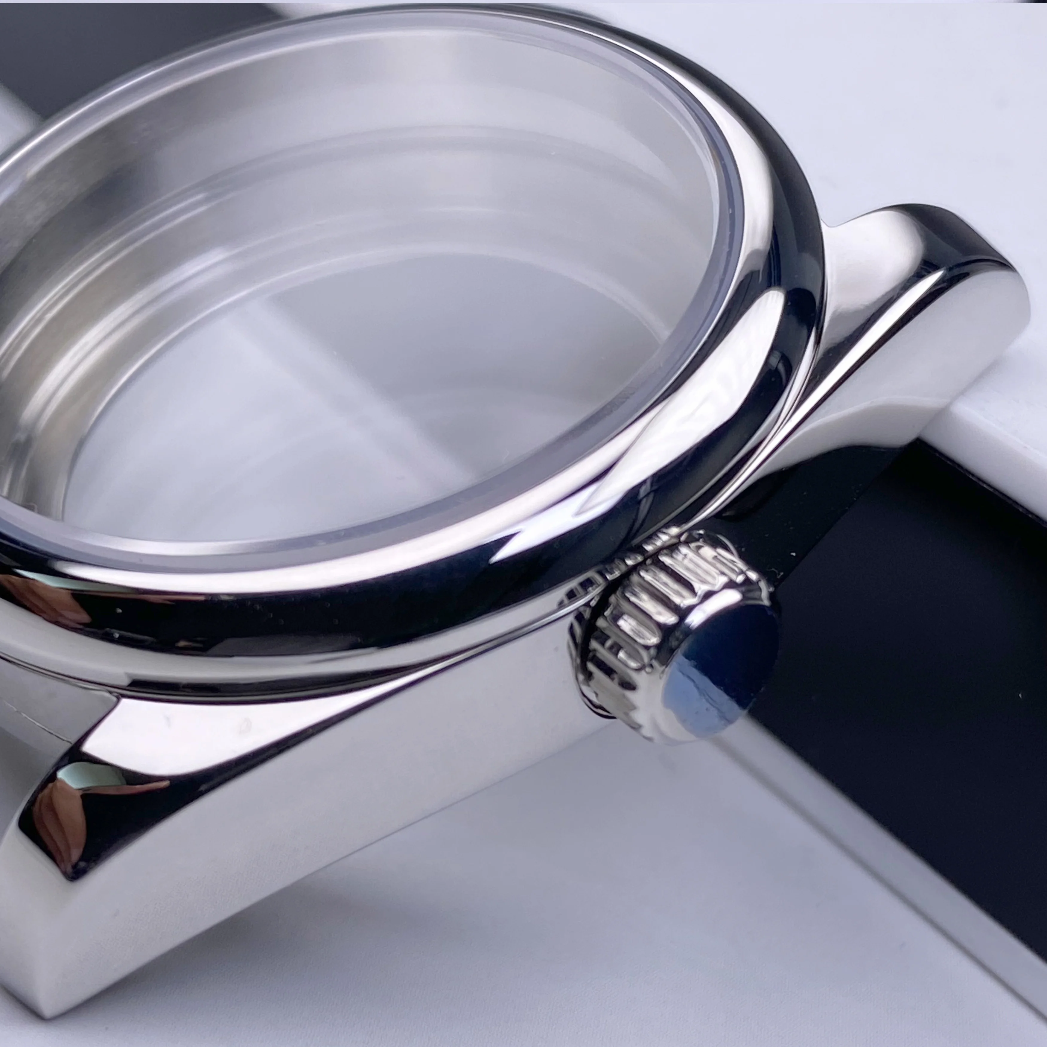 Caja NH35 de 36mm con bisel R, cristal de zafiro, resistente al agua, compatible con esfera de 28,5mm, accesorios para reloj con movimiento NH35 NH36 NH38