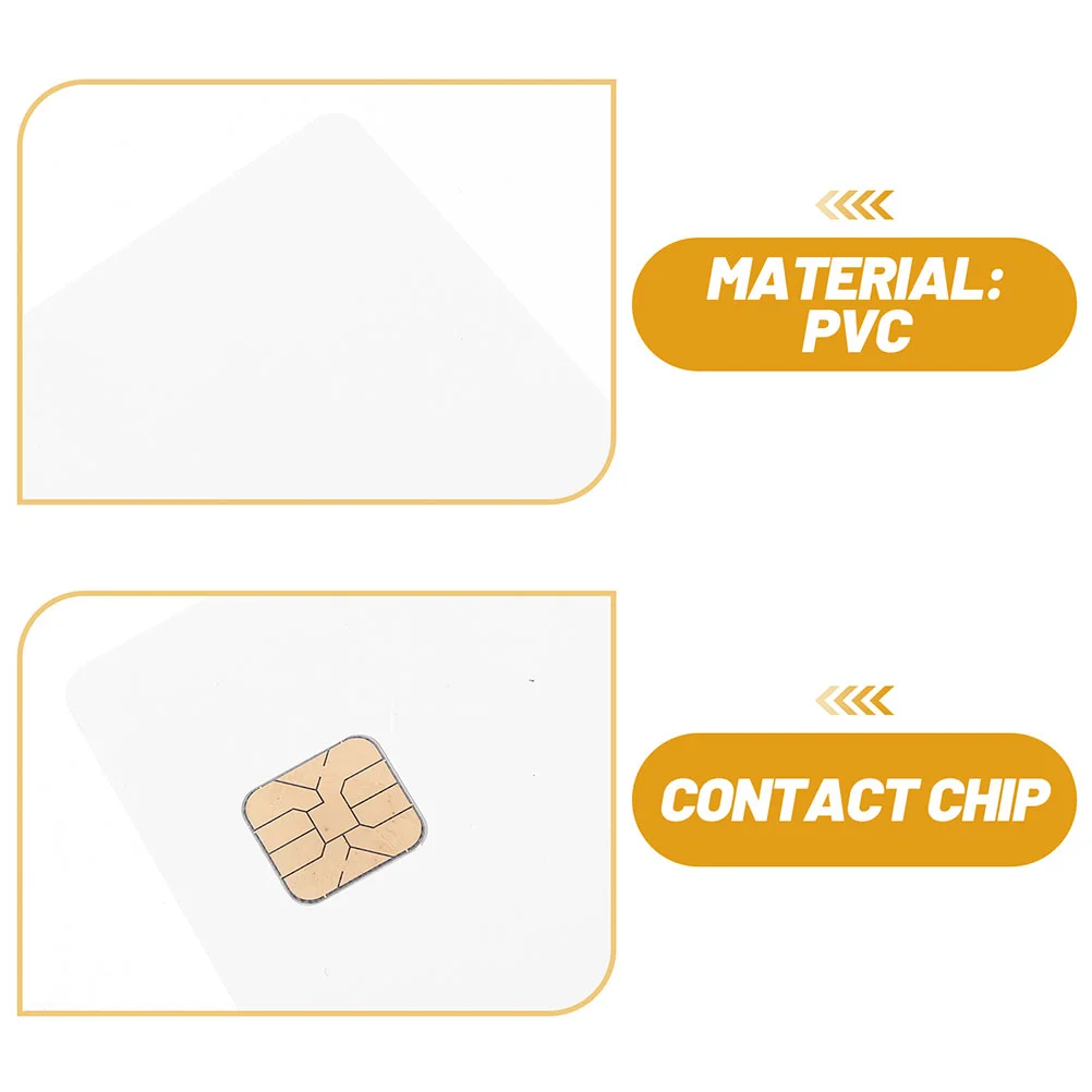 6 Pcs Pvc Card Printer Chip Name Tag Pin Printable Blank Cards Identification Badges