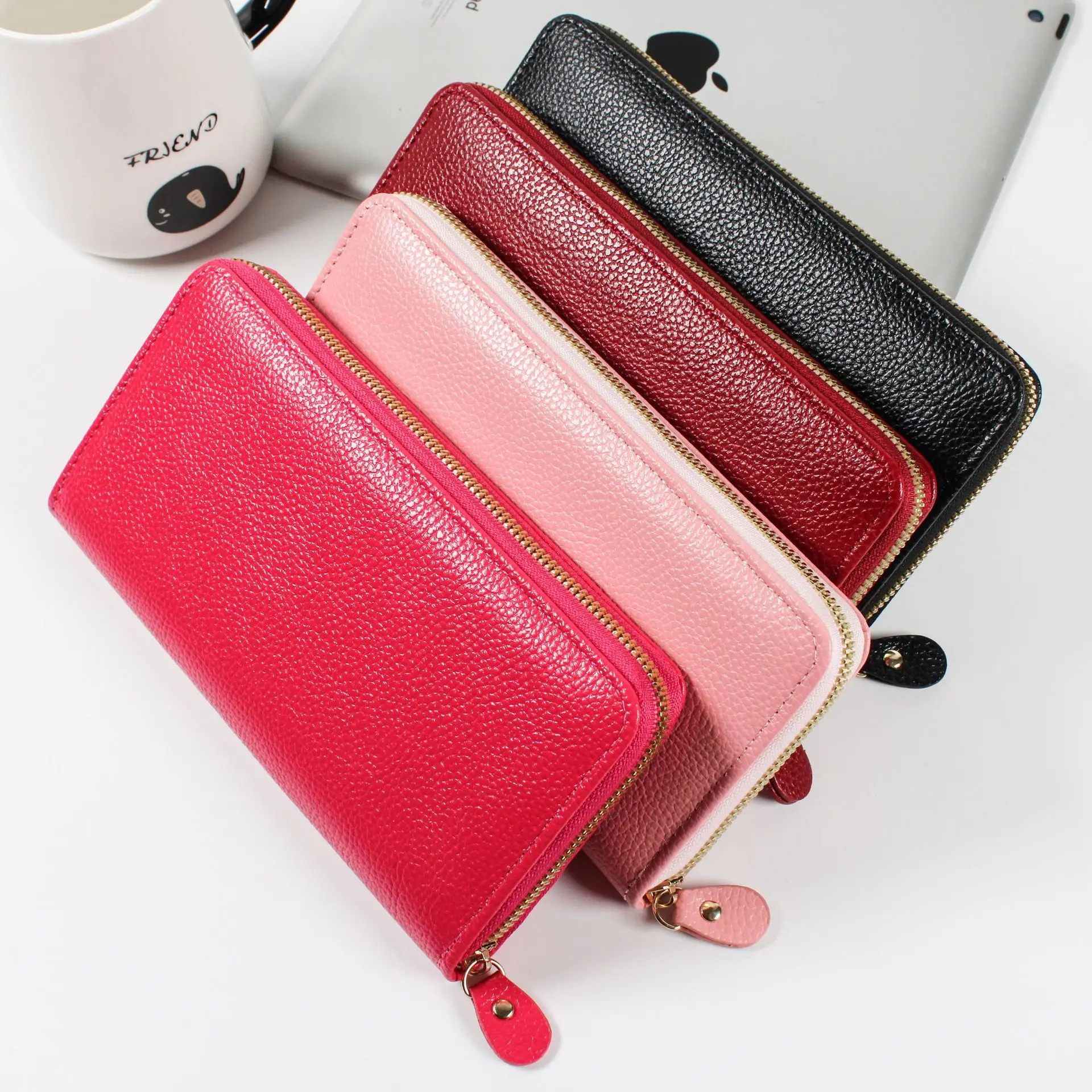 

1pc Multi-Functional PU Zipper Wallet for Women Handbag Long Style Women's Hand-held Bag Wallets Capacity Simple Coin Purse
