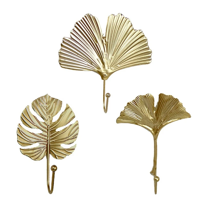 

Vintage Coat Hooks Wall Hooks Decorative Hooks Leaf Shape Metal Towel Hooks Hanger Wall Mounted Multi-Purpose Hooks