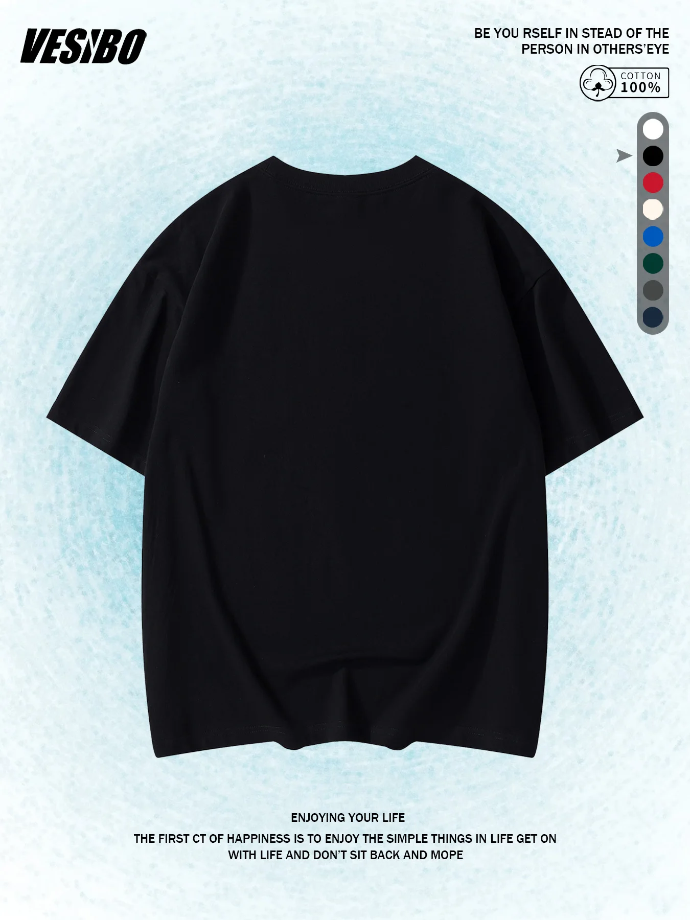 180G Pure Cotton Men's Short‑sleeve Minimalist Sport Commute Base Layer