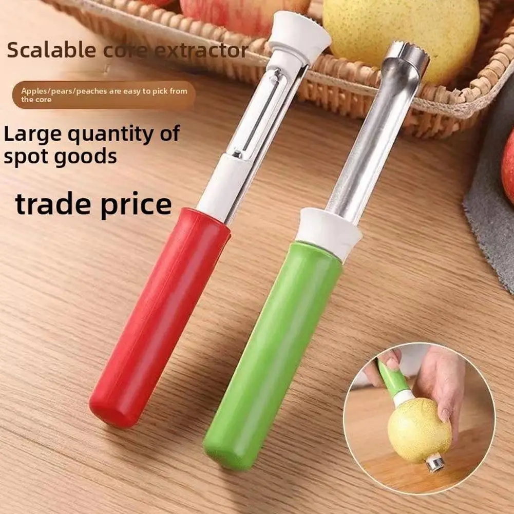 2 In 1 Stainless Steel Fruit Corer Peeler Apple Pear Seed Remover Vegetable Tool Apple Parer Kitchen Gadgets Tool