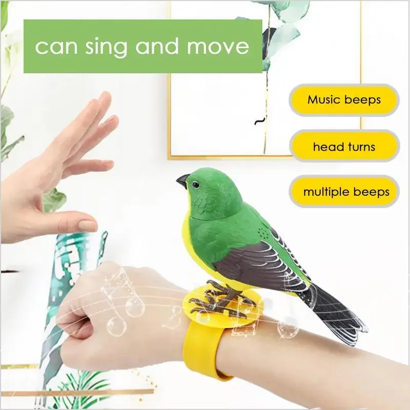 

Electric Singing And Chirping Bird Toy Motion And Sound Activated, Cute Interactive Bird Toy Realistic Cute Interactive Bird Toy