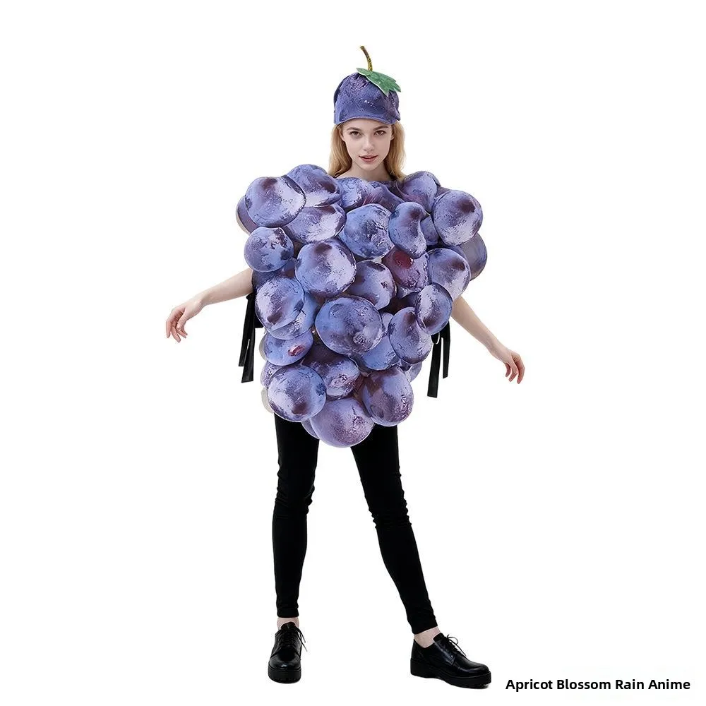 Traje de palco de halloween transfronteiriço fruta par macaco terno role-plang roupa esportes evento palco desempenho feminino wear