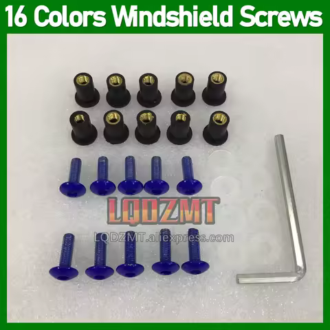 31pcs Moto Body Windshield Bolts For HONDA CBR1100XX Blackbird CBR1100 CBR 1000 XX 96 97 98 1999 2000 01 Windscreen Nuts Screws