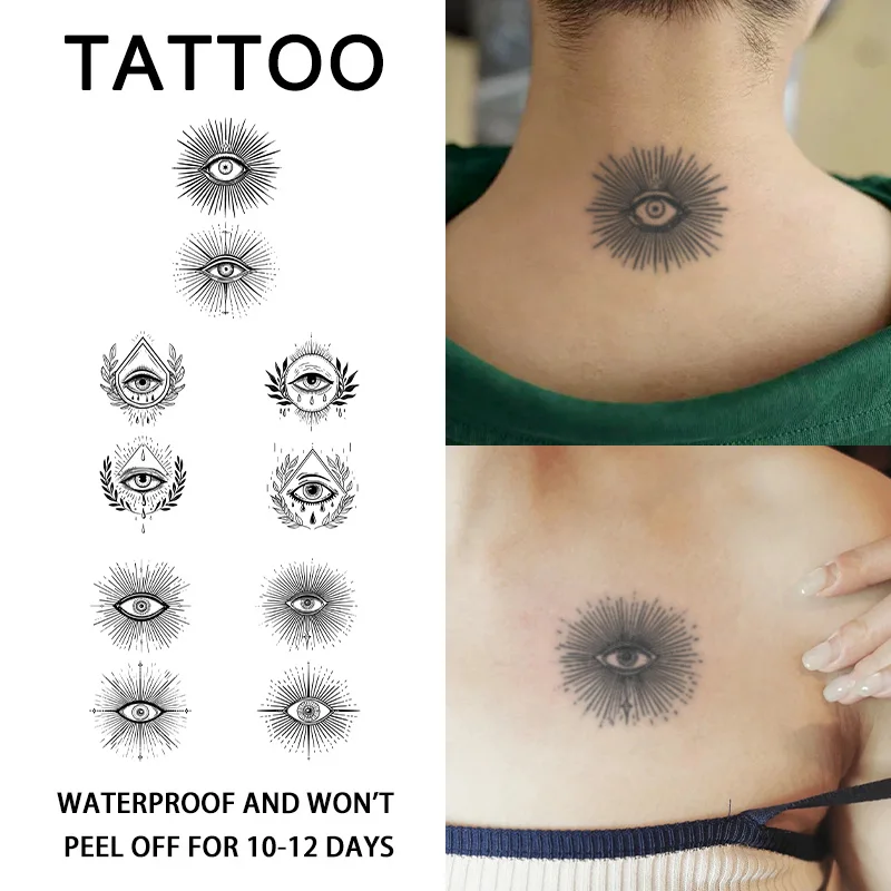 

Eye of God Waterproof Temporary Tattoo Stickers, Long-lasting Waterproof for One to Two Weeks, For Man and Women, For Arm, Leg