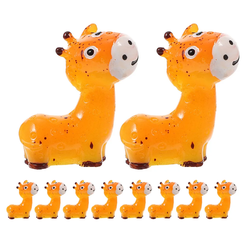

10pcs Small Deer Ornament Resin Miniature For Bonsai Garden Decor Micro Landscape Desk Cabinet Table Indoor Outdoor Use