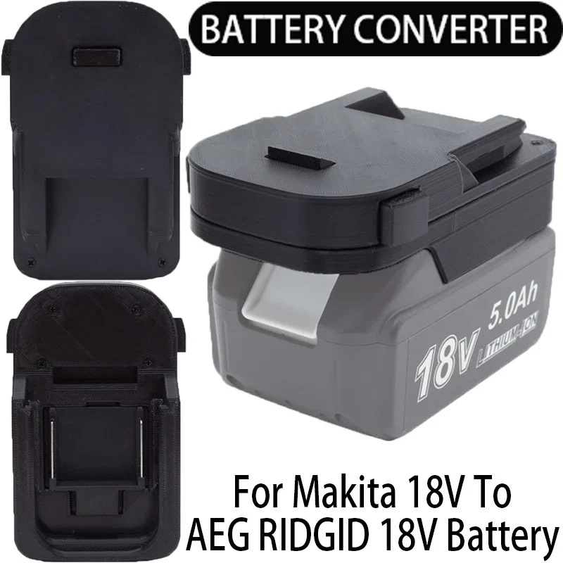 Battery Adapter for Makita 18V to AEG RIDGID 18V Li-Ion Battery Adapter Compatible with RIDGID Cordless Tools Electric Drill