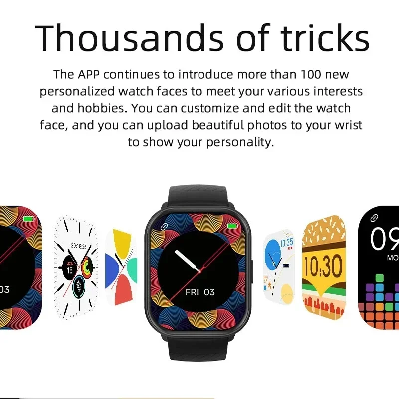 XIAOMI 2025 جديد AMOLED Smartwatch الرجال بلوتوث دعوة جهاز تعقب للياقة البدنية IP68 مقاوم للماء ساعة ذكية للرجال النساء IOS أندرويد