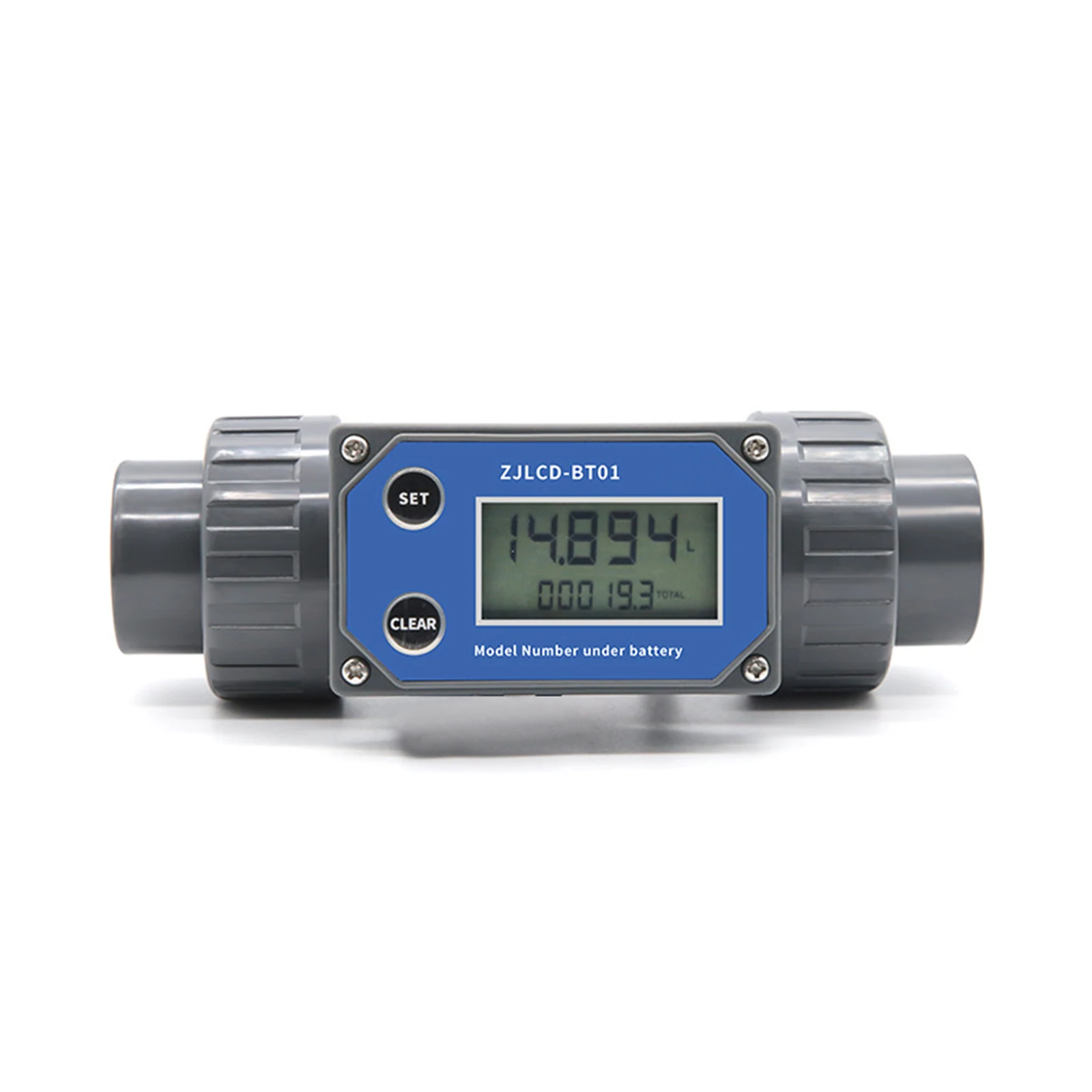 DN15-DN80 Digital LCD Display Turbine Flow Meter ZJPVC-BT01 PVC Pipe Liquid Water Gauge Flow Meter For Farm/Garden Irrigation