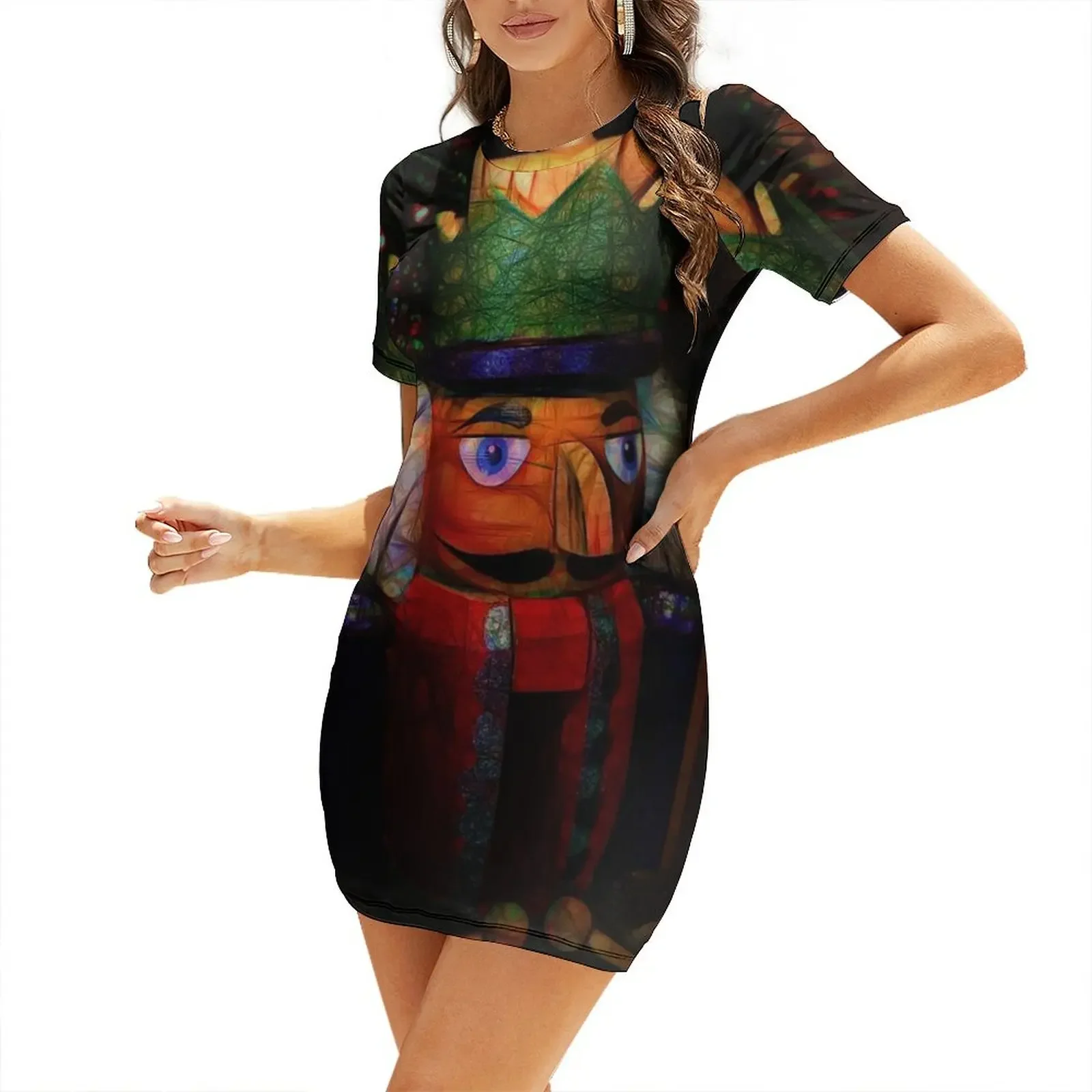 

Painted Nutcracker Short-Sleeved Dress luxury woman party dress summer dresses womens 2026 dress women summer 2026
