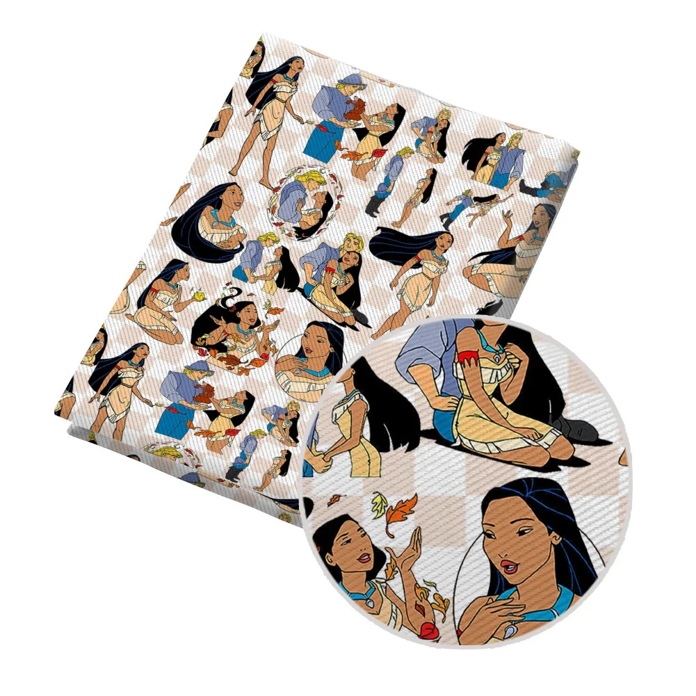 

Cartoon Pocahontas Pattern Disney Princess Printed Twill Fabric for Patchwork Quilting Fabrics