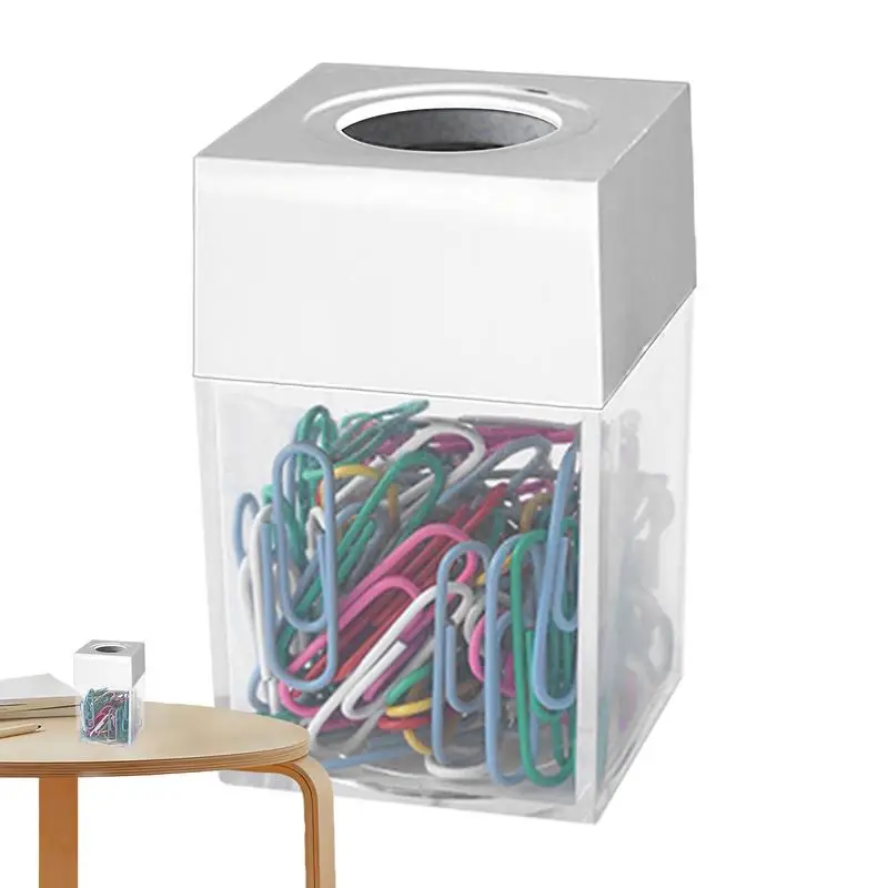 Paperclip Holders For Desk Paper Clip Magnetic Holder Transparent Paper Clip Holder Desktop Paper Clip Dispenser For Desk