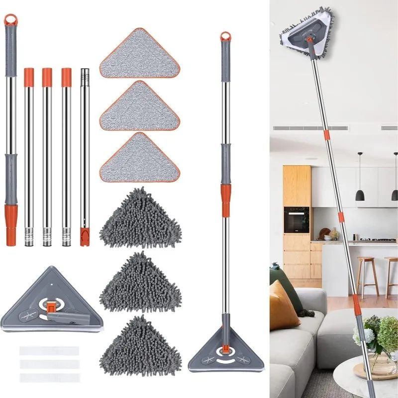Stainless Steel Steam Mop Adjustable Design With Ultrafine Fiber Cloth In 5 Segments(780G) Section