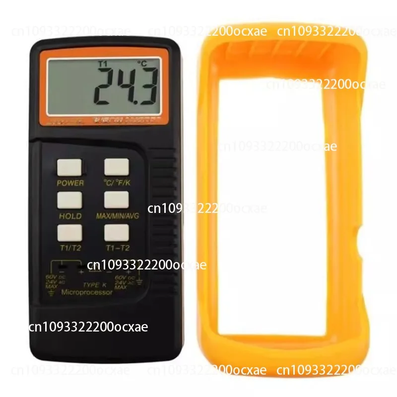 

Temperature Detector Digital Dual Channel Contact Thermometer, Industrial K-Probe, Temperature Meter