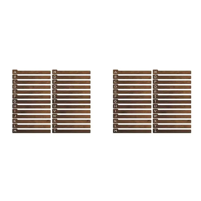 

Exquisite-52PCS Wood Record Dividers, Alphabetical Vinyl Record Storage Dividers A-Z, Record Holder Organizer Guides