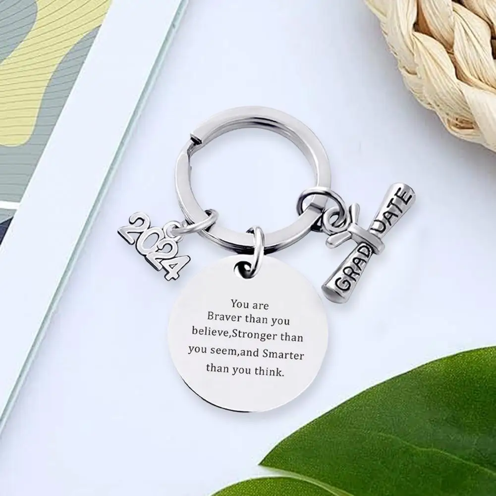 Keychain Middle School Graduation Gifts Inspirational Stainless Steel Graduation Keychain for High for Teen for Graduation