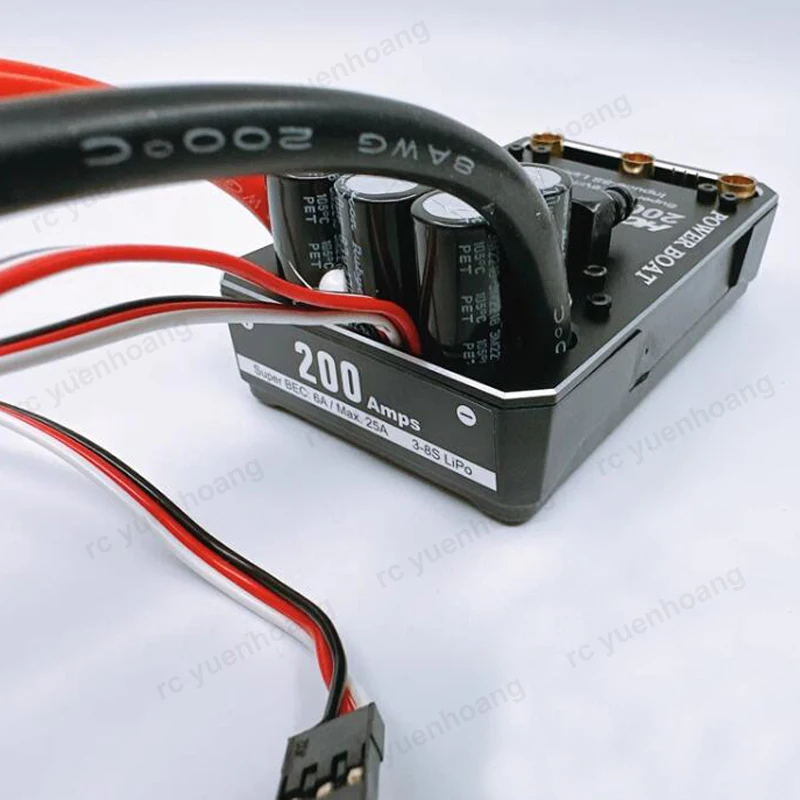 1PCS Hobbywing Max5 Modified 3-8S 200A Watercooling ESC w M6 Water Nozzle for 1/5 RC Car Brushless Speed Controller Module