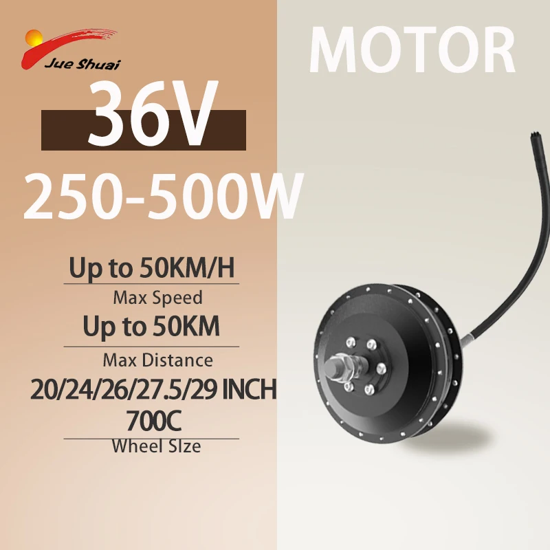 

36v Electric Bike Motor 250W 350W 500W Gear Hub Motor 20 inch 26inch 700C 24inch 29inch Front Rear Brushless Motor For E Bicycle