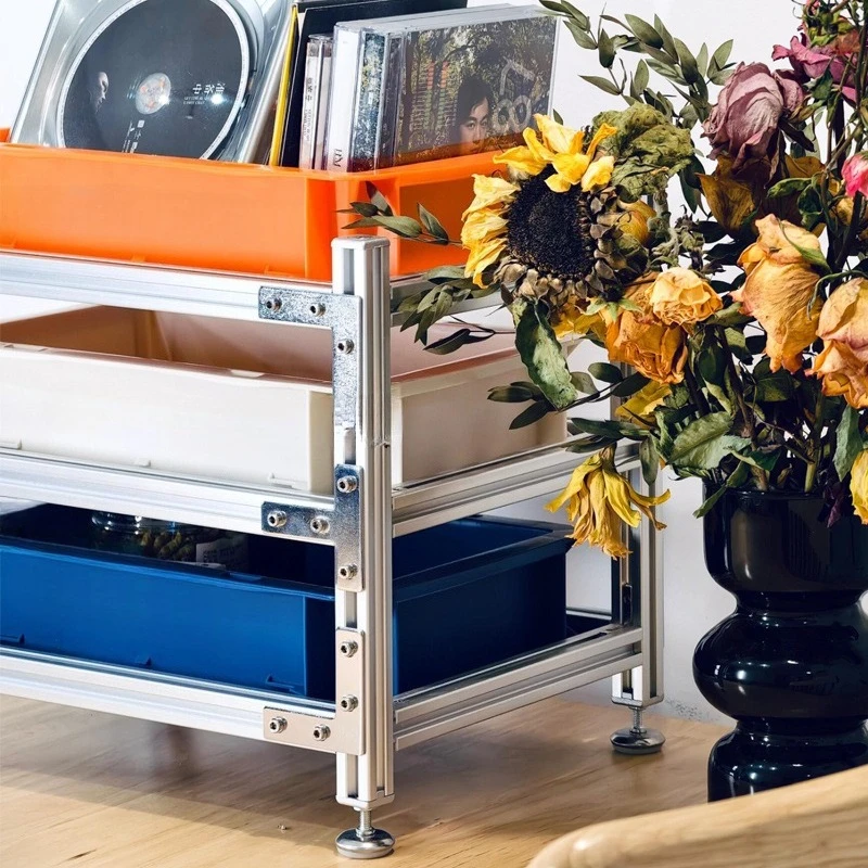 Скандинавское современное простое алюминиевое настольное хранилище