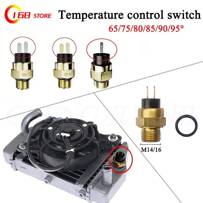 Термостат-выключатель для вентилятора охлаждения мотоциклетного радиатора M14 M16 из латуни: эффективный, долговечный, с контролем температуры воды