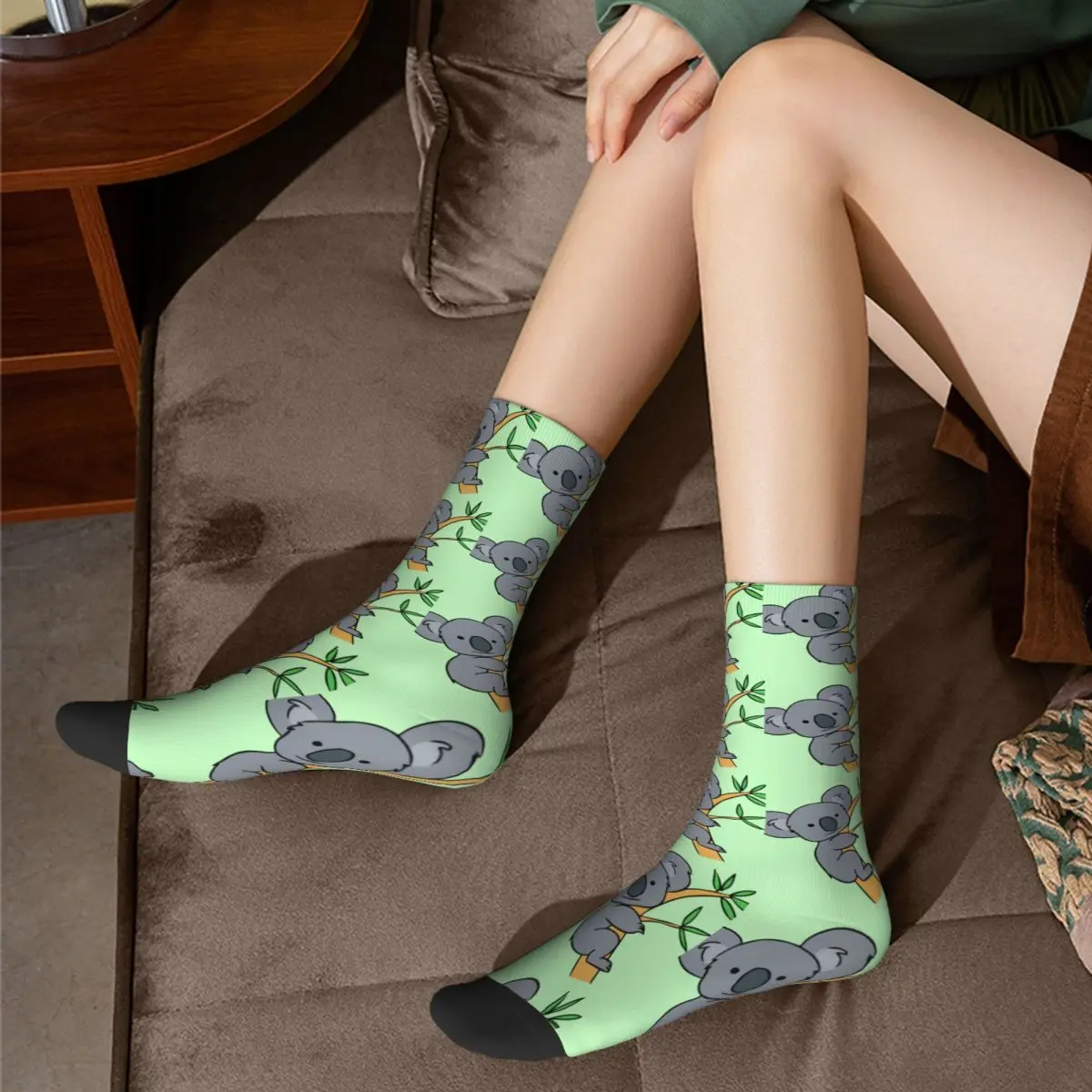 Cute Koala Socks Wildlife Animal Cute Teen Mid Stockings Large Chemical Fiber Hiking Quality Socks