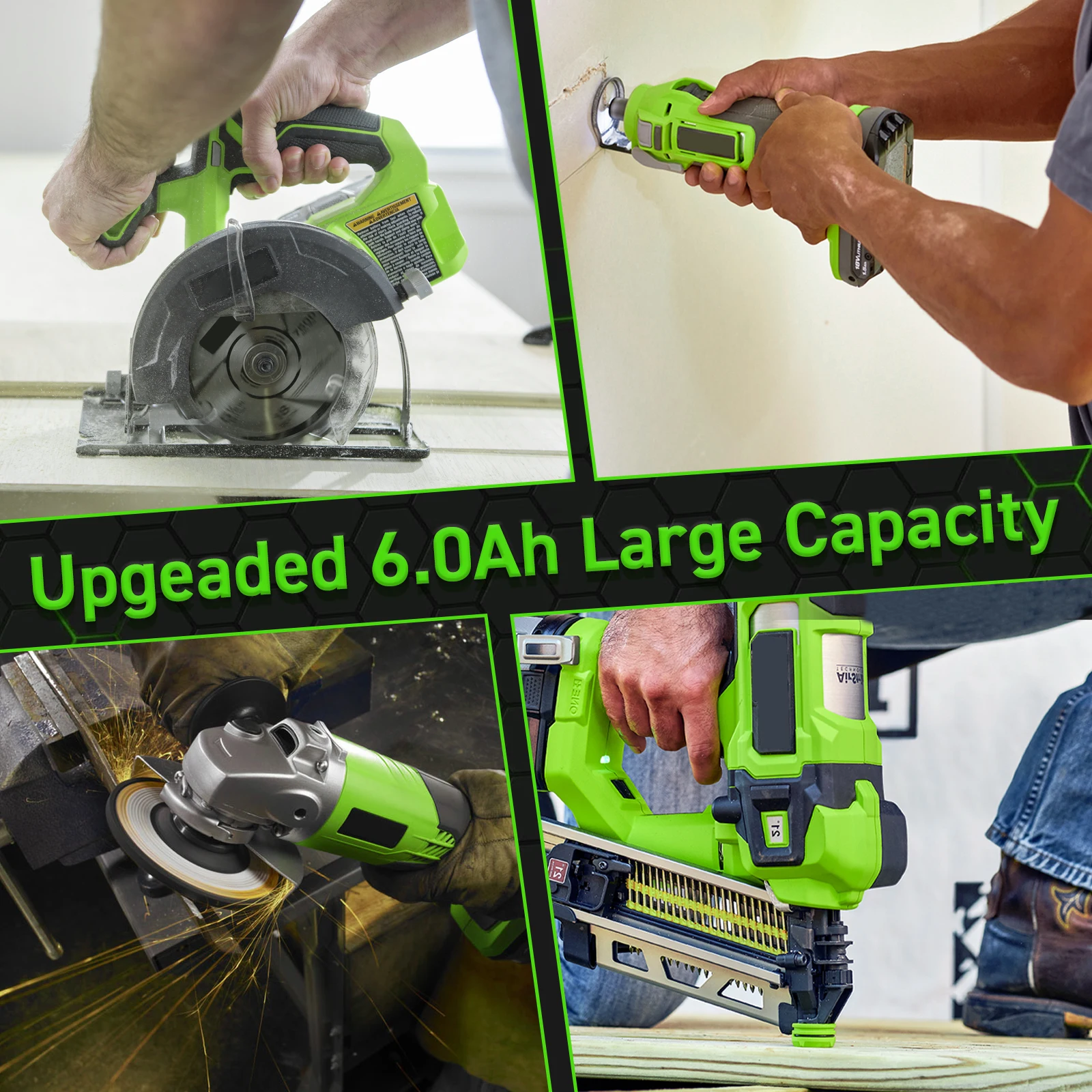 Bonadget 3. 0ah/6.0ah bateria de substituição para ryobi 18v li-lon bateria para p108 p102 p104 p105 p107 + 12v/14.4v carregador de bateria