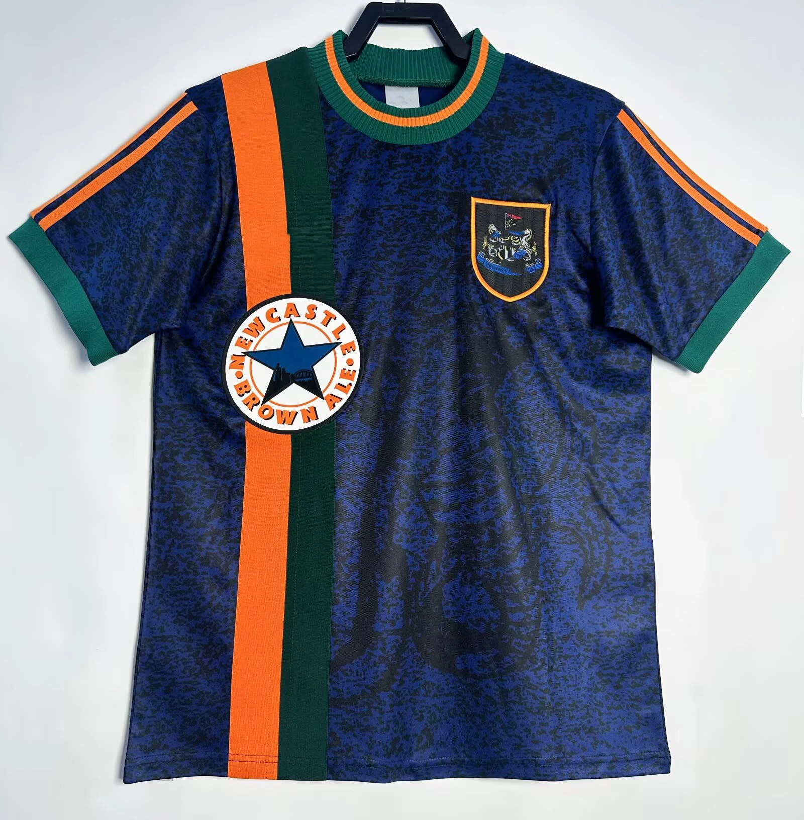 طقم كرة قدم رجالي رياضي ريترو بأكمام قصيرة لفريق نيوكاسل للموسم 996/98، زي فريق قابل للتخصيص #3